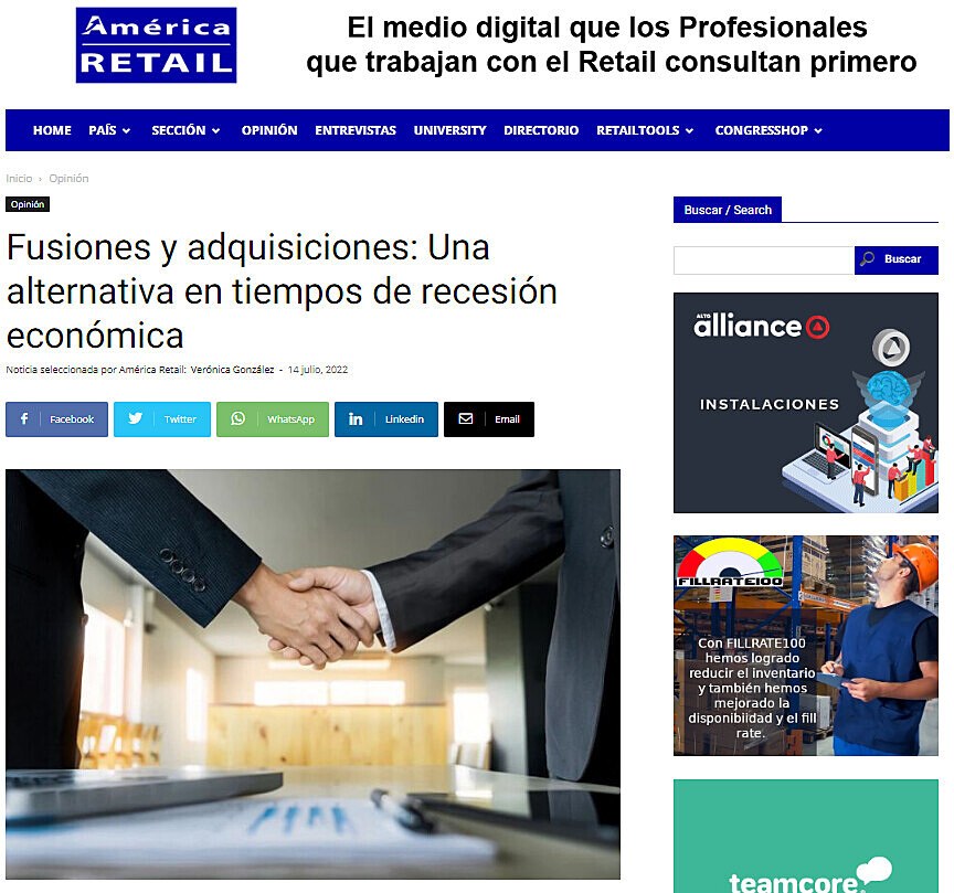 Fusiones y adquisiciones: Una alternativa en tiempos de recesin econmica